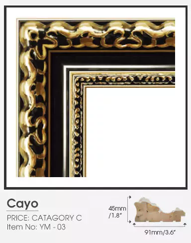 Cayo category C golden frame.