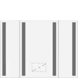 Trifold mirror TV icon.