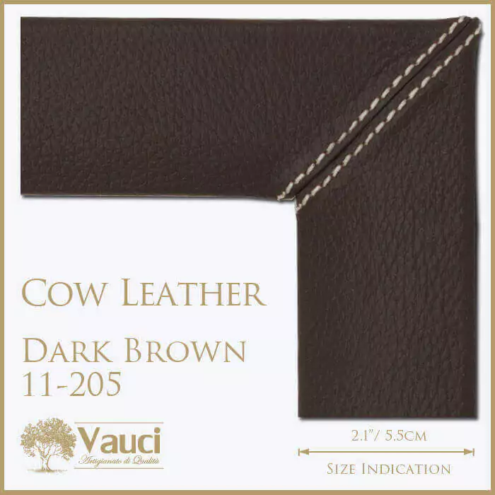 Cow leather dark brown vauci frame.