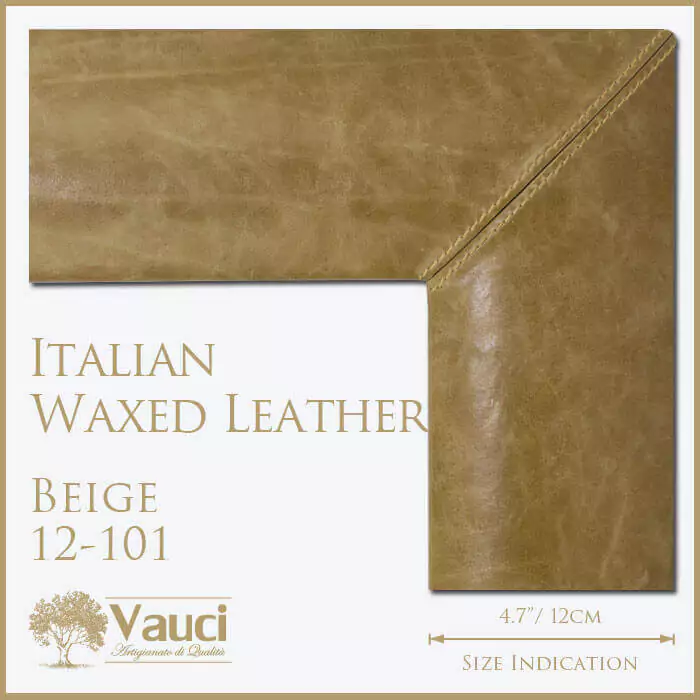 Italian waxed leather beige vauci frame.