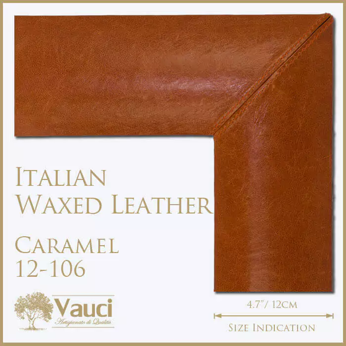 Italian waxed leather caramel vauci frame.